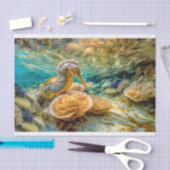 深いシーコラール、空想的なシーホースの夢 薄葉紙 (クラフト)