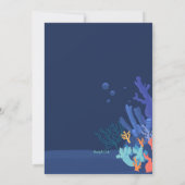 深いシーコーラル招待状 招待状 (裏面)