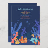 深いシーコーラル招待状 招待状 (正面/裏面)