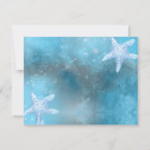 深いシーサマー結婚ズQRコードRSVPカード 出欠カード (裏面)