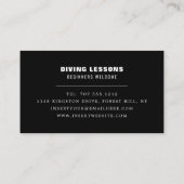 深いシーダイバーシルエットスキューバダイビングインストラクター 名刺 (裏面)