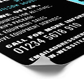 深いシーダイバーシルエット、スキューバダイビングレッスン ポスター (角)