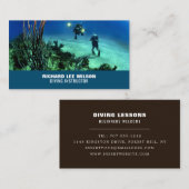 深いシーダイバーズスキューバダイビングインストラクター 名刺 (正面/裏面)