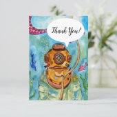 深いシーダイバー水中 サンキューカード (スタンド正面)