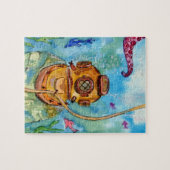 深いシーダイバー水中 ジグソーパズル (横)