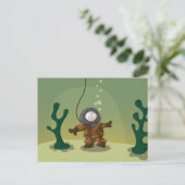 深いシーダイバー ポストカード (スタンド正面)