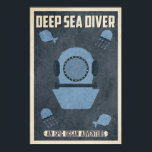 深いシーダイバー(ヴィンテージポスターデザイン) ポスター<br><div class="desc">ヴィンテージ飾アトデコの映画ポスターに基づいミニマルて、この美しい海デザインであなたの壁。</div>