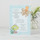 深いシーダイビングアドベンチャーパーティの招待状 招待状 (スタンド正面)