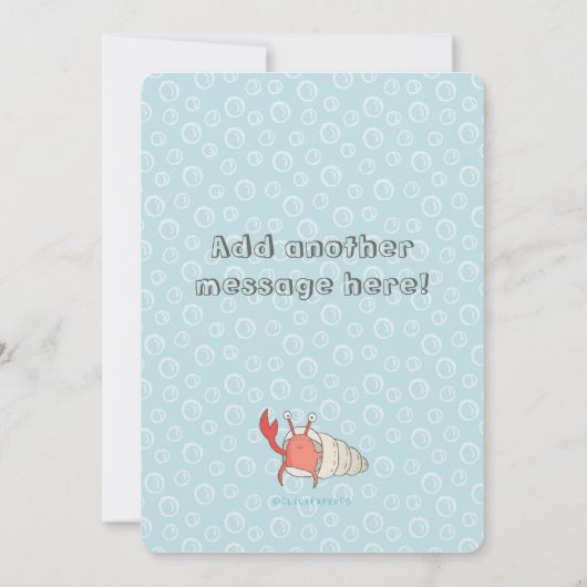 深いシーダイビングアドベンチャーパーティの招待状 招待状 (裏面)