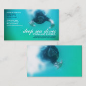 深いシーダイブ(スキューバとシュノーケル) 名刺 (正面/裏面)