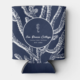 深いシーダイブ：ネイビーブルー&ホワイト航海のインスパイア 缶クーラー