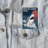 深いシーディープスカールホワ素晴らしイトシャーク 缶バッジ (インサイチュ)