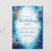 深いシードリームズ誕生日招待状 招待状 (正面/裏面)