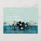 深いシーブルーティール(緑がかった色)写真 案内ポストカード (裏面)