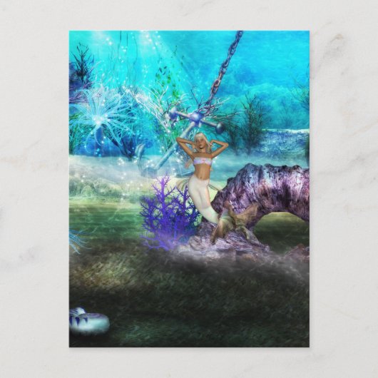 深いシーマーメイド ポストカード (正面)