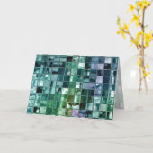 深いシーリキッドモザイクタイル カード (黄色い花)