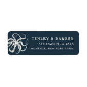 深いシー差出人住所ラベル ラベル (正面)