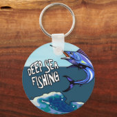 深いシー魚釣りキーチェーン キーホルダー (正面)