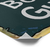 深いシー魚釣りチャーター、編集文字 ポスター (角)