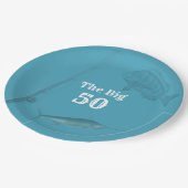 深いシー魚釣りバースデーパーティーテーマ ペーパープレート (アングル)