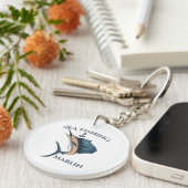 深いシー魚釣りマーリン キーホルダー (正面右)