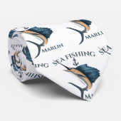 深いシー魚釣りマーリン ネクタイ (ロール)