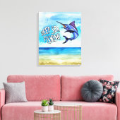 深いシー魚釣りメカジキのキャンバス印刷 キャンバスプリント (インサイチュ (リビング))