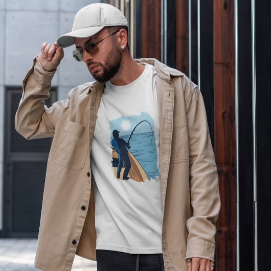 深いシー魚釣り Tシャツ