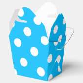 深いスカイブルーとホワイトドット フェイバーボックス (オープン)