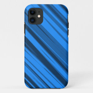 深いスカイブルーストライプシームレスグラフィックアート iPhone 11 ケース