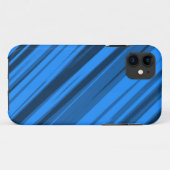 深いスカイブルーストライプズのシームレスグラフィックアート Case-Mate iPhoneケース (裏面(横))