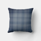 深いスカイブループレイド クッション (裏面)