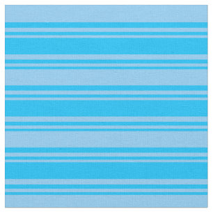 深いスカイブルー&ライトスカイブルーカラーストライプ ファブリック