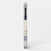 深いストライプクリームとグレーパープルのプリーツの Case-Mate iPhoneケース (裏面/左)