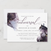 深いスモーキーパープルジェムゲード招待状 招待状 (正面)