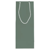 深いセージグリーン ワインギフトバッグ (裏面)