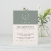 深いセージシンプルモノグラエレガントム詳細 エンクロージャーカード (スタンド正面)