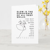 深いソウルインテンバート哲学引用文ニーチェ カード (黄色い花)