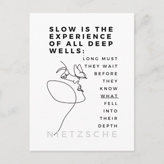 深いソウルインテンバート哲学引用文ニーチェ ポストカード (正面)