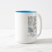 深いソウル哲学引用文ニーチェ ツートーンマグカップ (正面右)