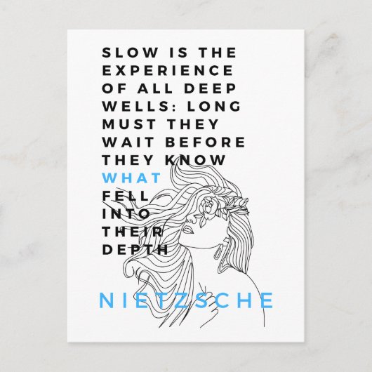 深いソウル哲学引用文ニーチェ ポストカード (正面)