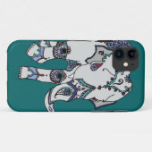 深いターコイズによって装飾される象の電話箱 Case-Mate iPhoneケース (裏面(横))