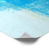 '深い'ターコイズ抽象芸術アー絵画ト ポスター (角)