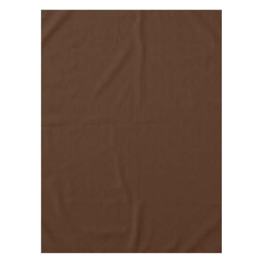 深いダークブラウン無地のカラー テーブルクロス (正面)