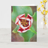 深いチューリップフラワーアートノートカード内 カード (黄色い花)