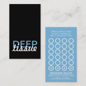 深いティッシュのマッサージのパンチカード ロイヤリティカード (正面/裏面)