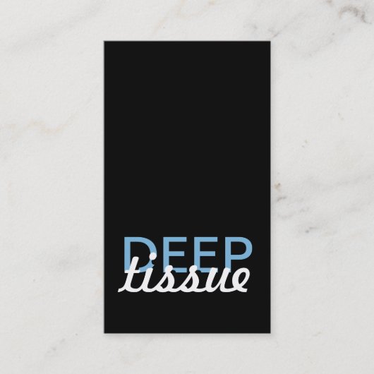 深いティッシュのマッサージのパンチカード ロイヤリティカード (正面)