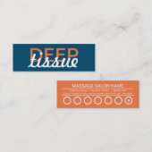 深いティッシュのマッサージのパンチカード ロイヤリティカード (正面/裏面)