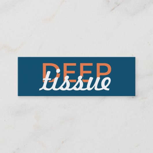 深いティッシュのマッサージのパンチカード ロイヤリティカード (正面)