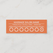 深いティッシュのマッサージのパンチカード ロイヤリティカード (裏面)